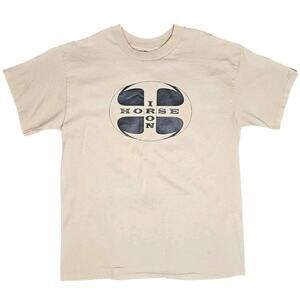 Vintage Iron Horse Band T-Shirt Single Stitch USA Platinum Plus Mens L Beige Tee